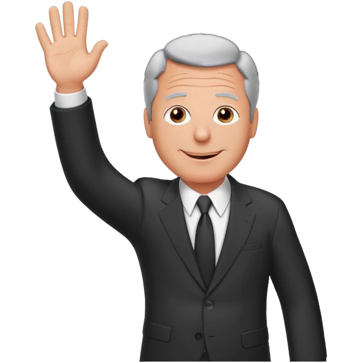 Create an emoji of Epstein waving to the camera in Family Guy style emoji