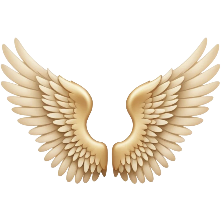 Angel wings beige  emoji