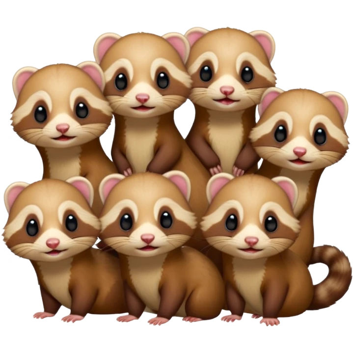 5 ferrets emoji