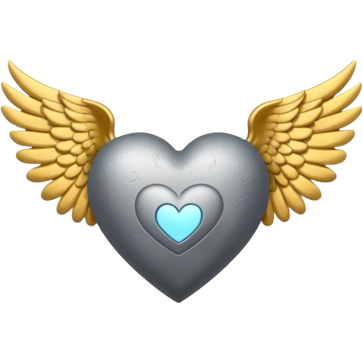 grisgray heart with wings  emoji