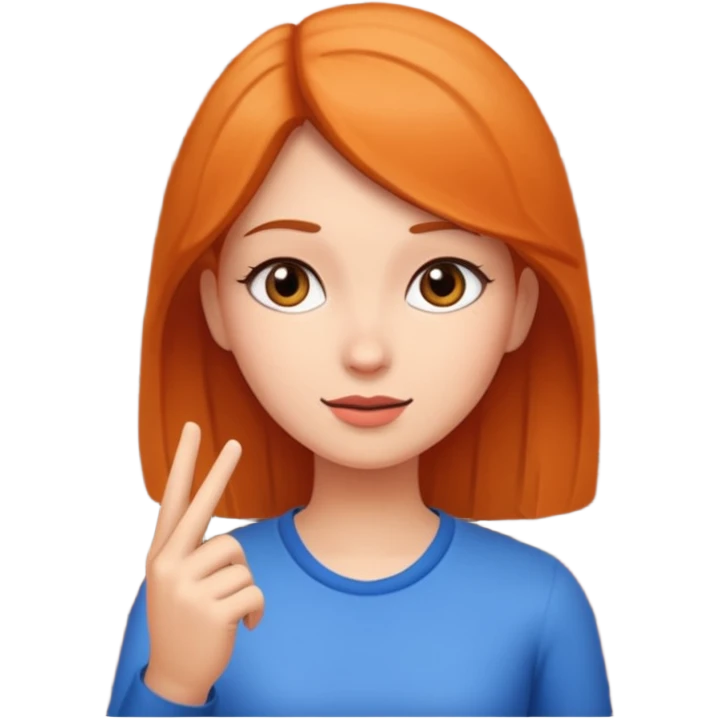 girl talking to a brick wall emoji