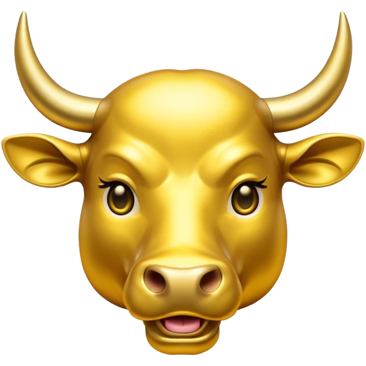 gold bull emodji vector emoji