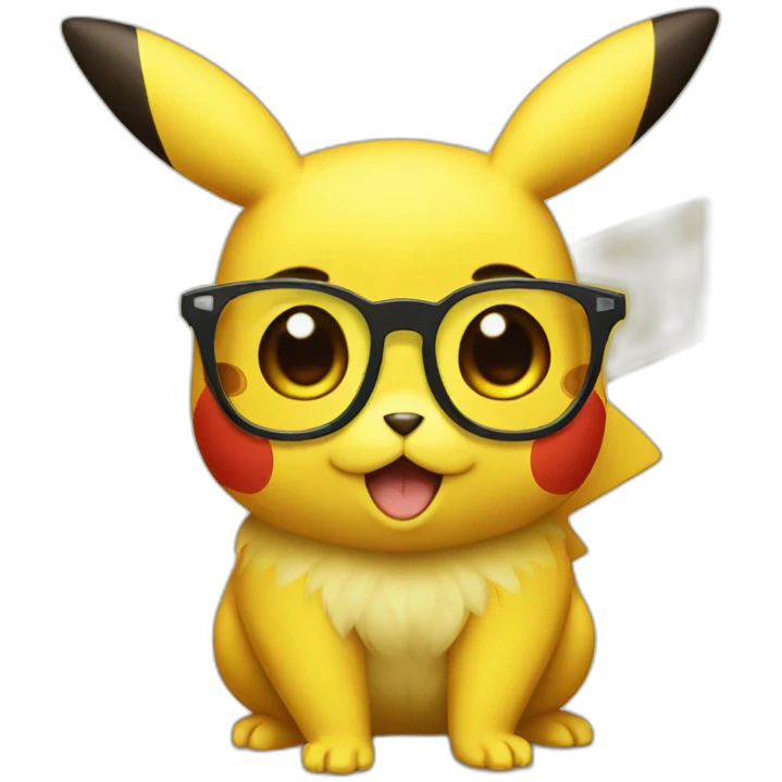 pikachu with glasses emoji