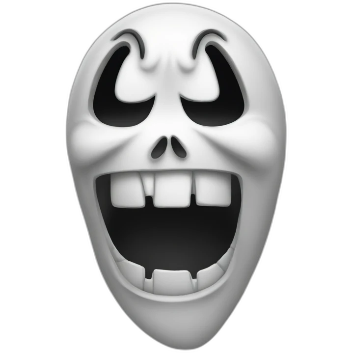 Ghost-face-scream emoji