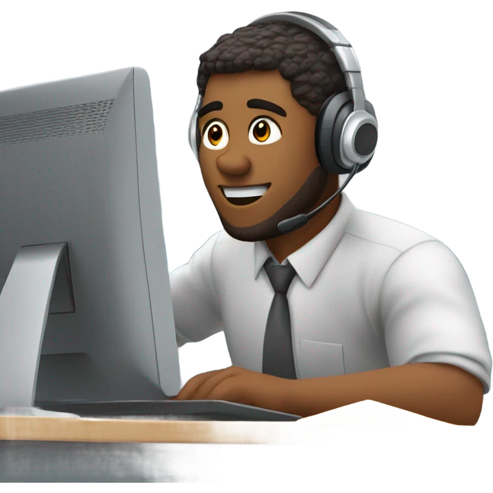 an it technician at a servicedesk emoji