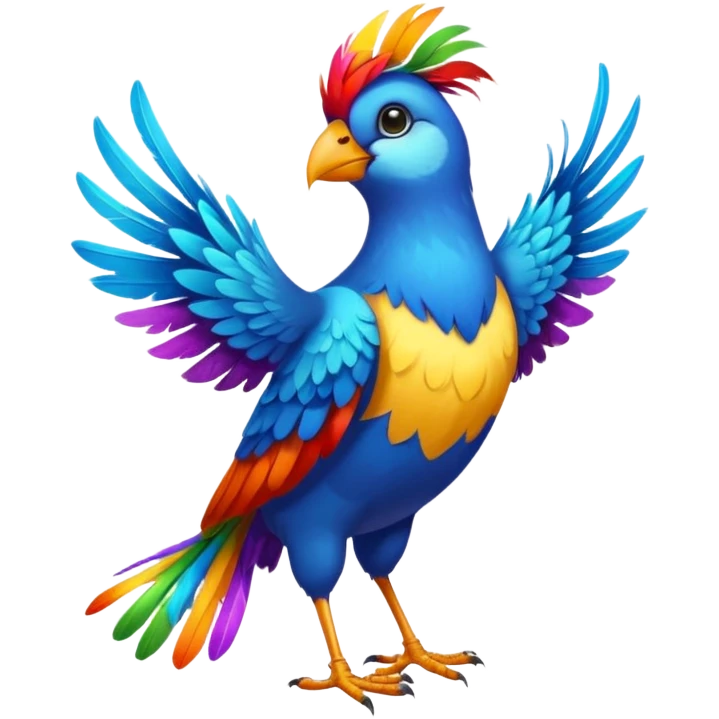 artist bird full body emoji