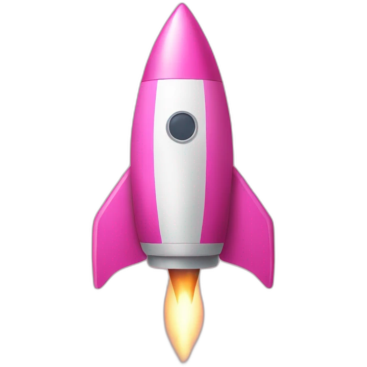 pink rocket emoji