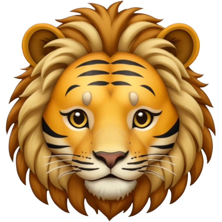 Half lion and half tiger  emoji