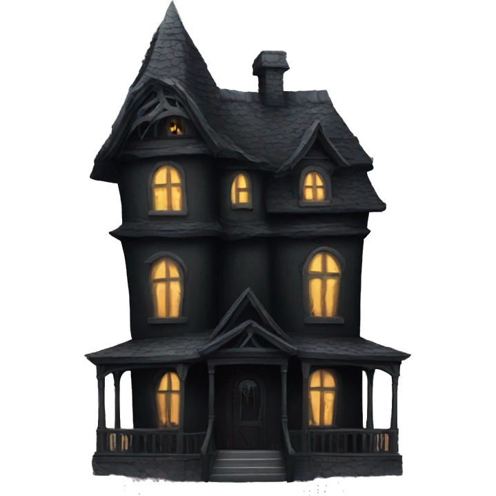 Black spooky house emoji