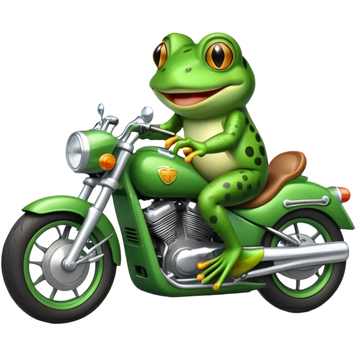 Frog on motorcycle  emoji