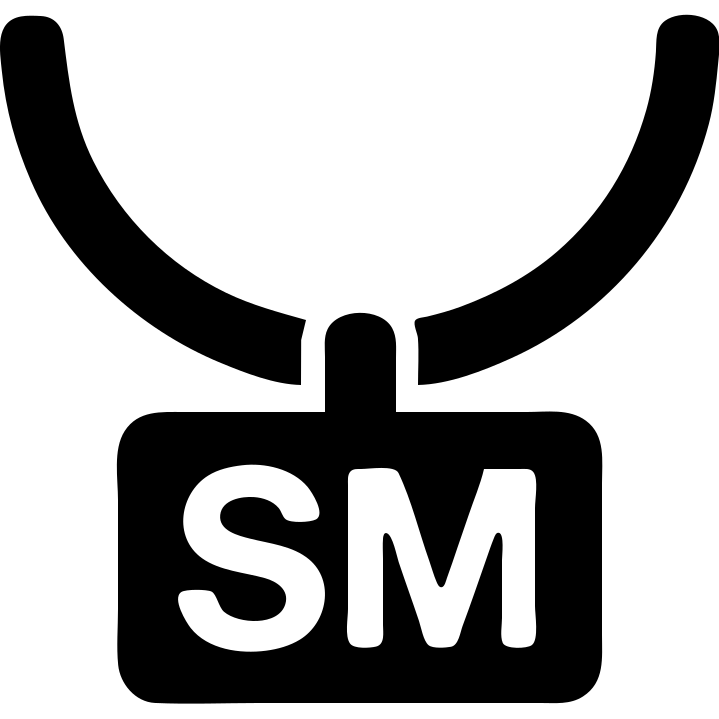 A rapper chain with the inscription SM emoji