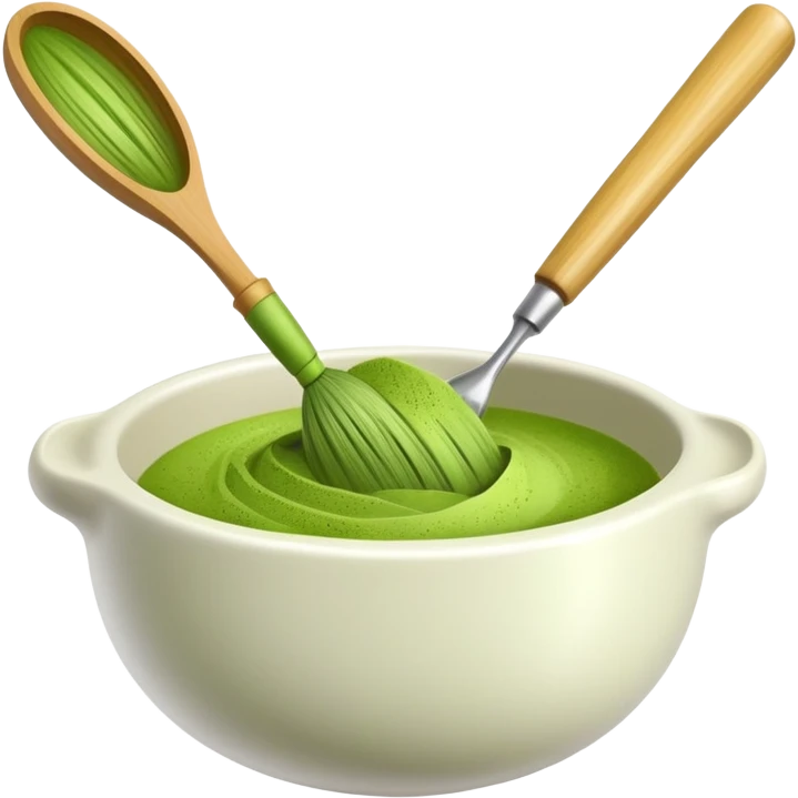 tan matcha whisk  emoji