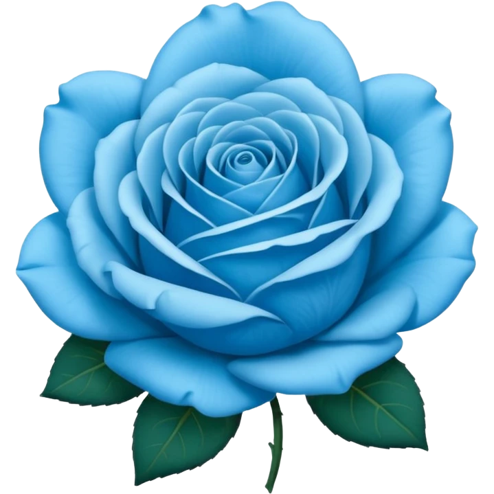 Romantic baby blue rose emoji