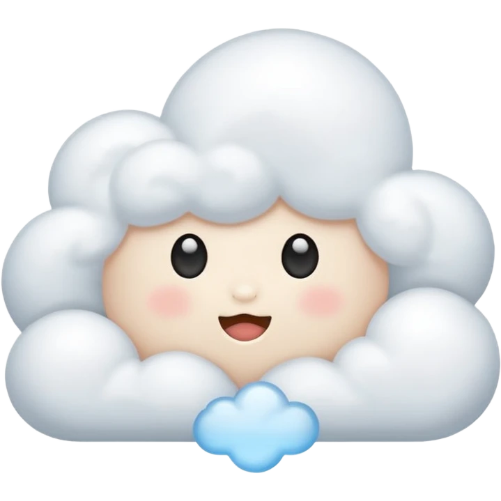 cute cloud breathing in emoji
