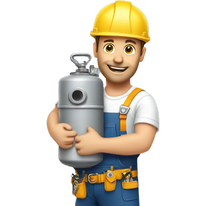 handyman hugging big boiler emoji