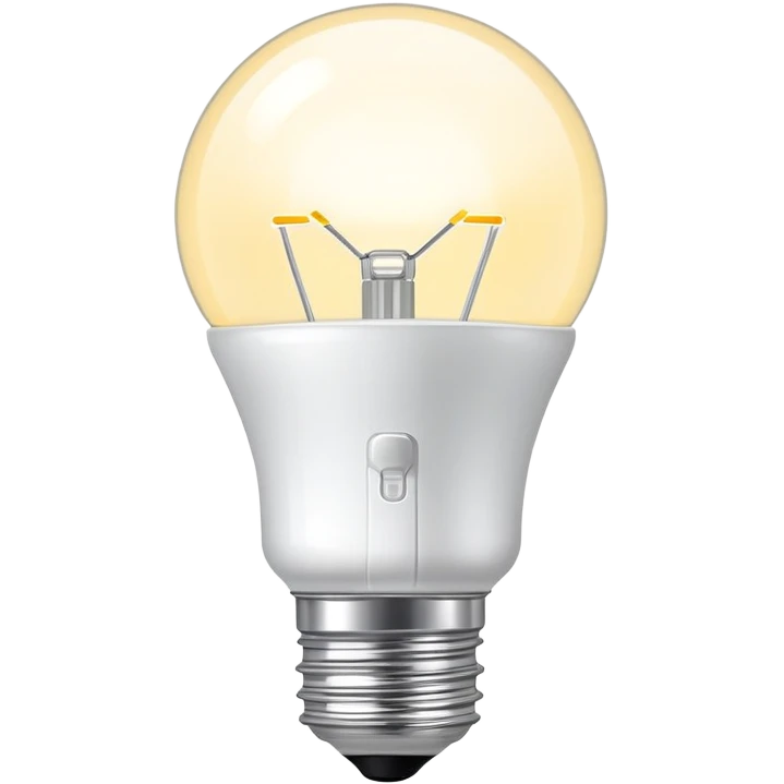 LED light bulb, energy efficient emoji