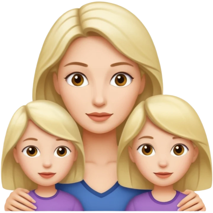 A mum and her two daughters emoji