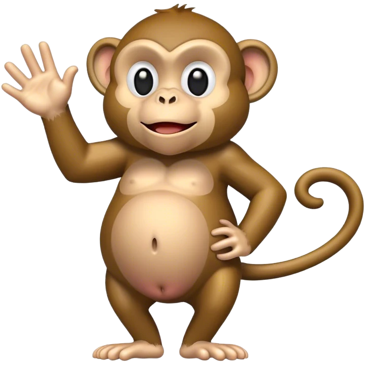 Monkey with a big butt showing  emoji