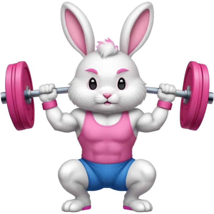  weightlifting rabbit emoji