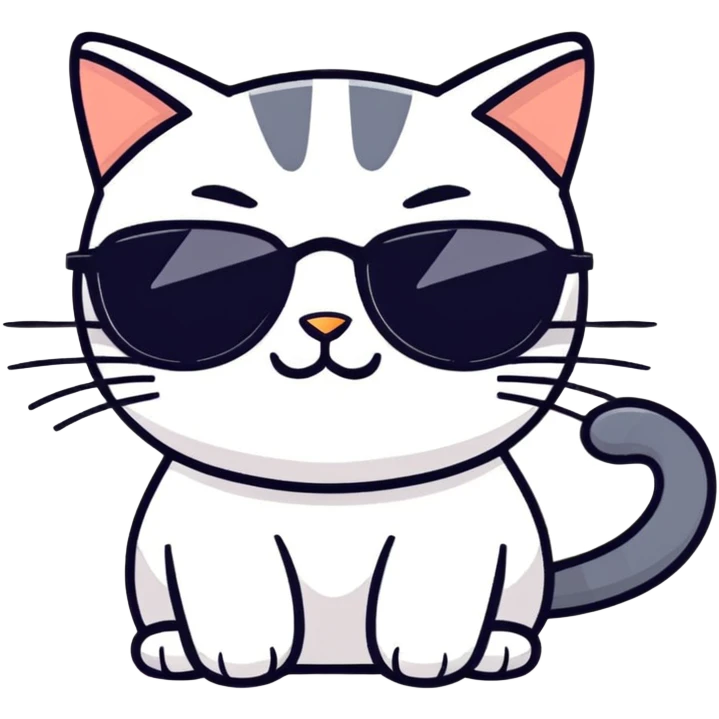 Cat with sunglasses emoji