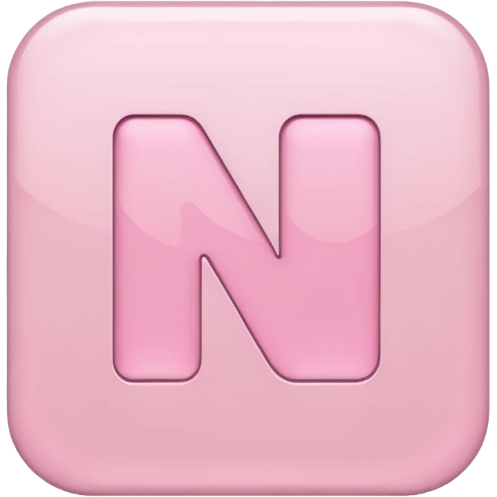 Netflix aesthetic "N" logo in pastel pink emoji
