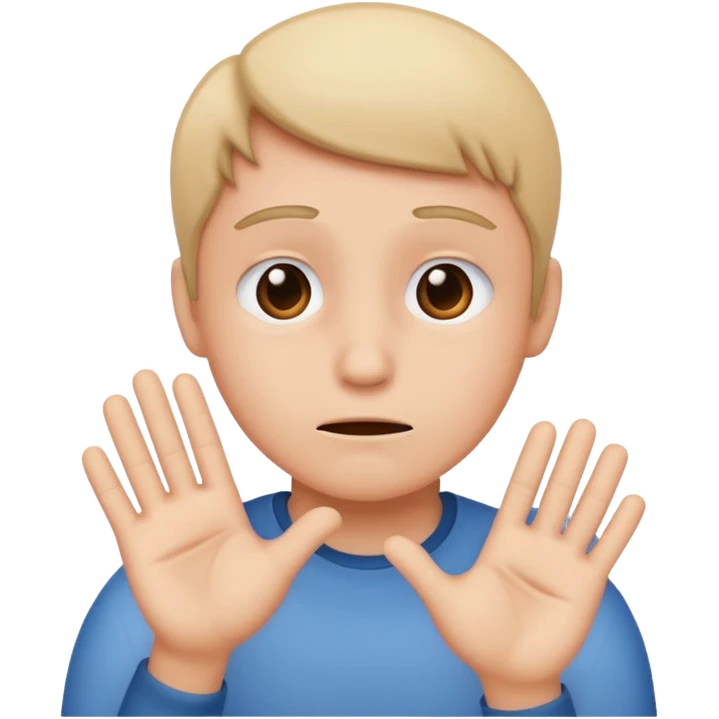 A air hug but with a sad face emoji
