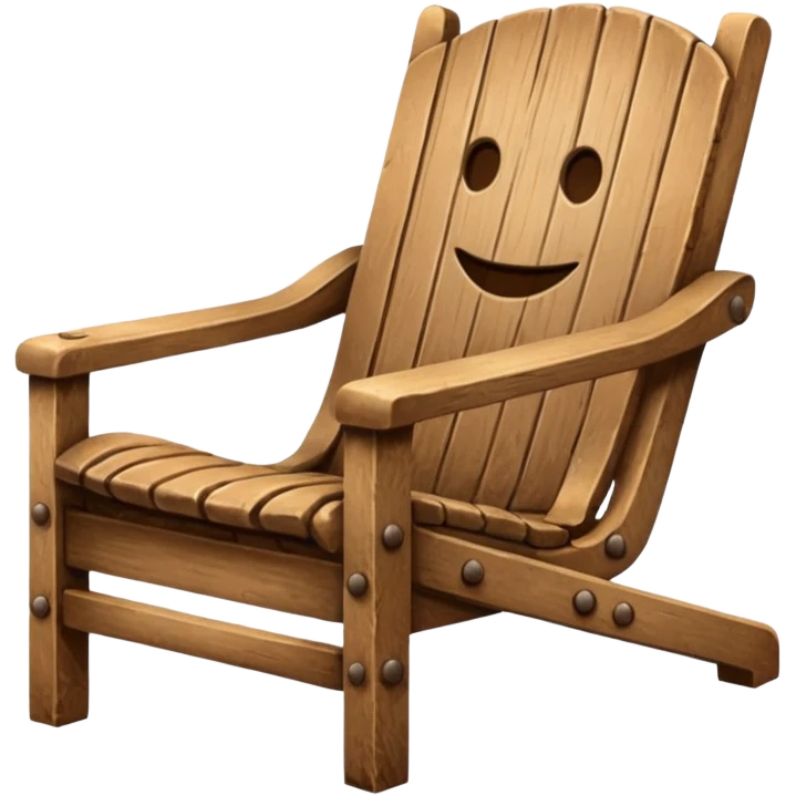 Chair with face on sit emoji