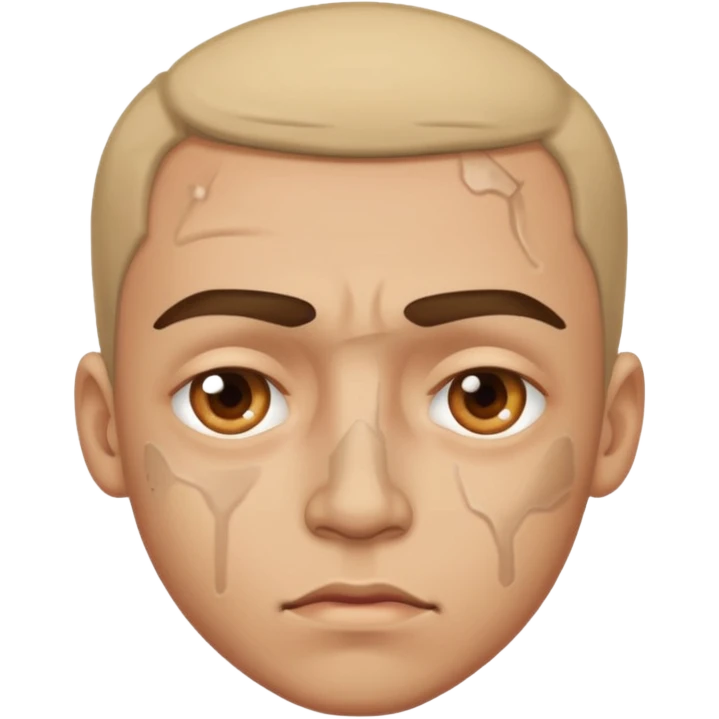 bruises near the man's eye emoji