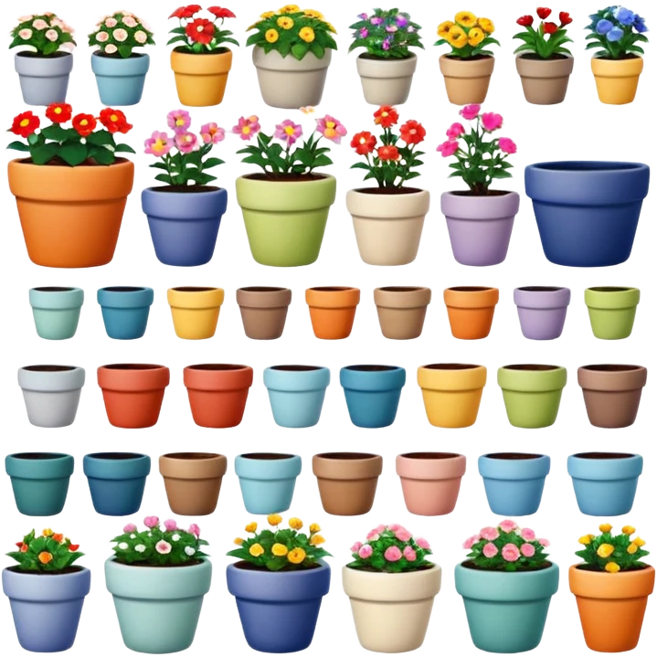 flower pots emoji