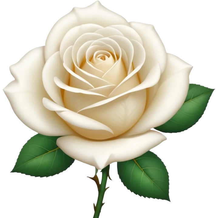 simple white rose, not need leaf emoji