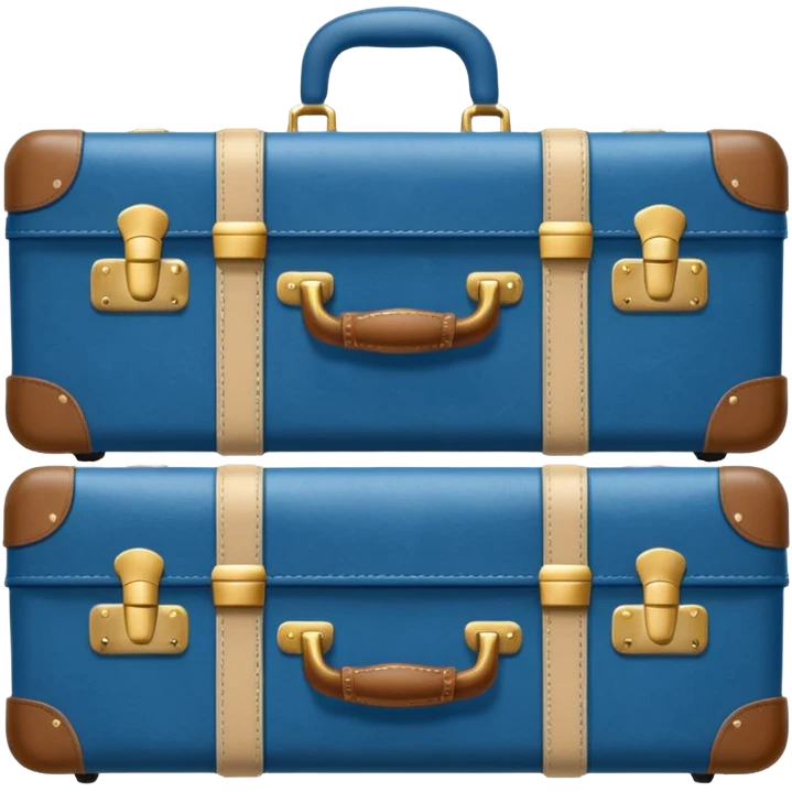 blue and beige suitcases emoji