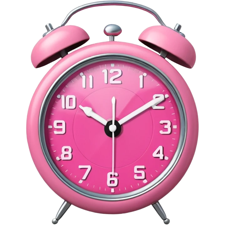 pink alarm clock emoji
