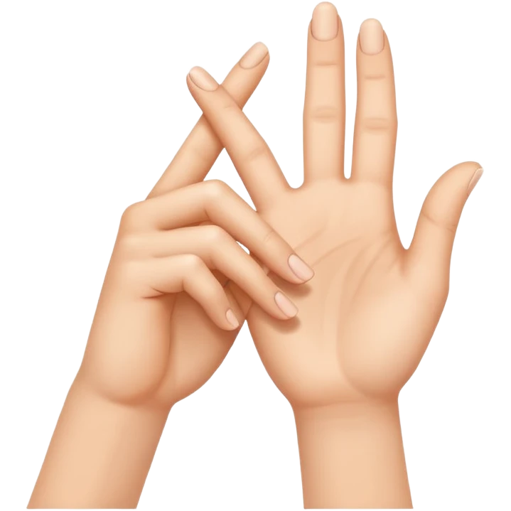 La letra n en lenguaje de señas emoji