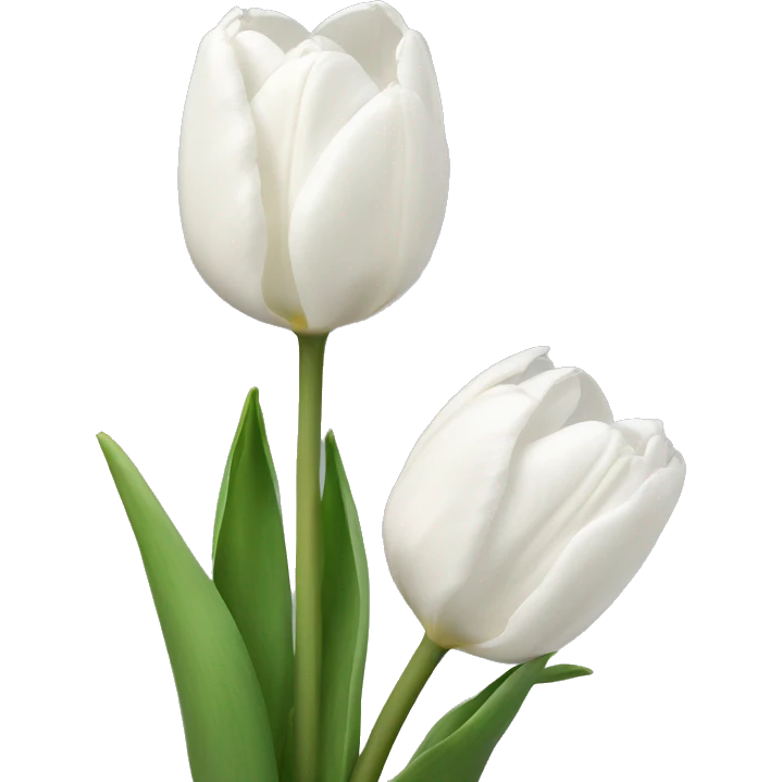 White tulips emoji