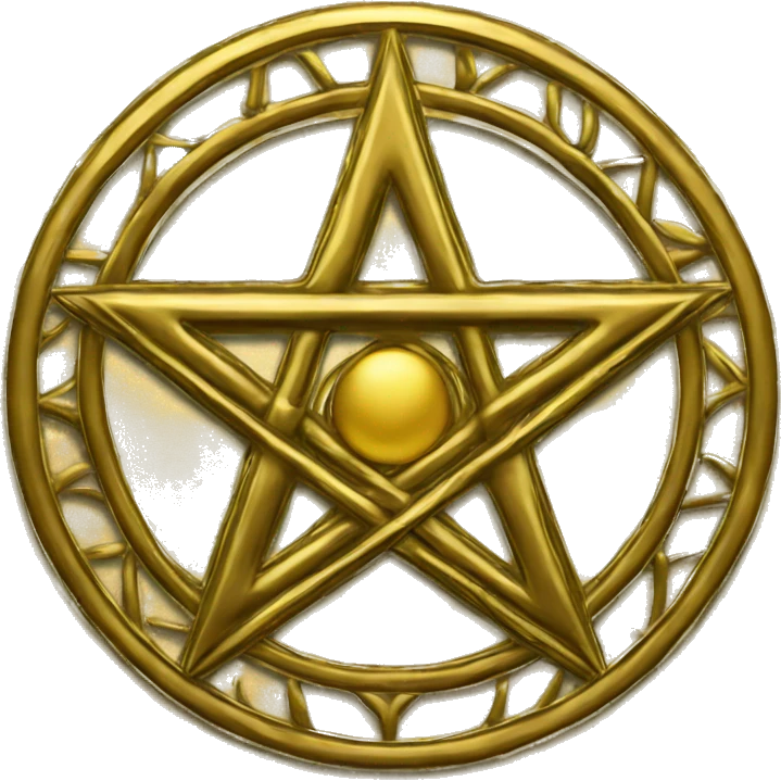 gold pentacle emoji