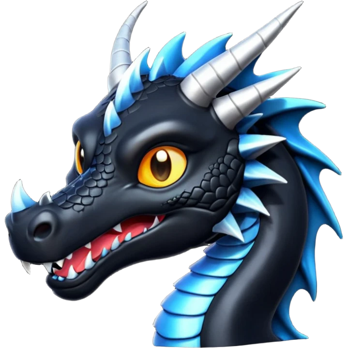 Dragón color negro emoji
