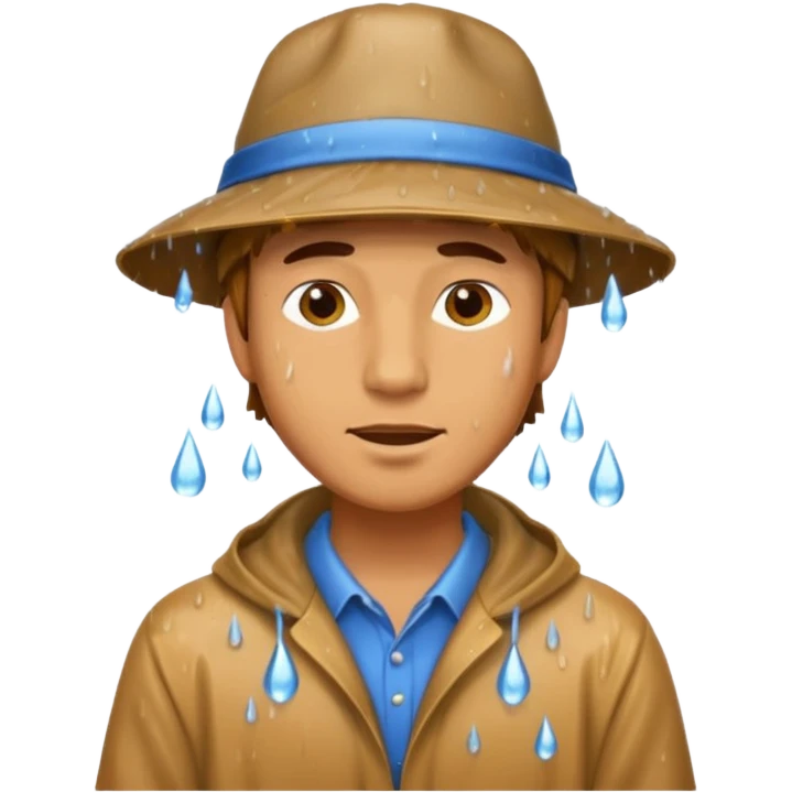 man caught in the rain emoji