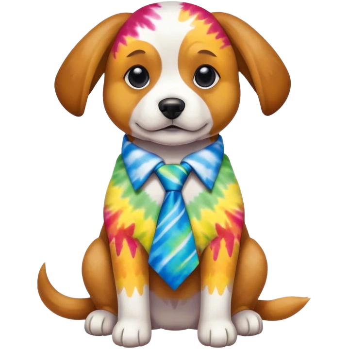 Dog wearing a greatful dead emoji