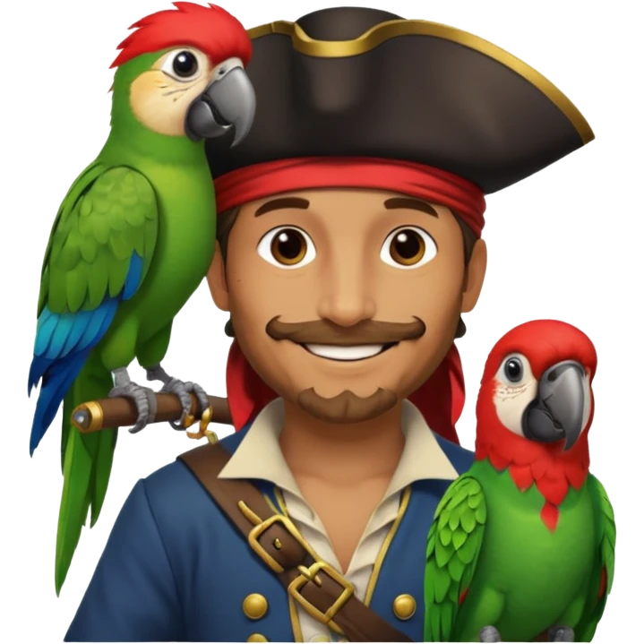 pirate and parrot emoji