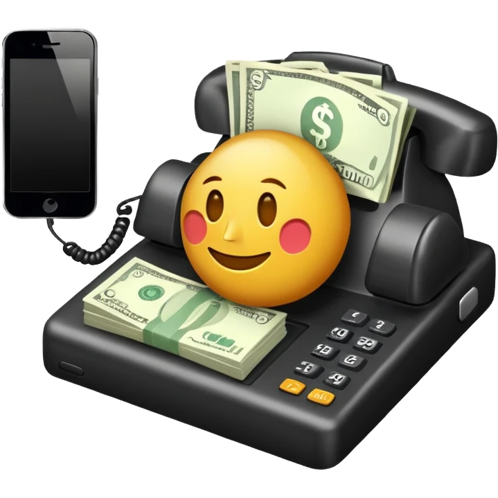 Money and phone emoji
