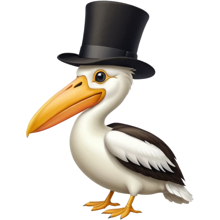 pelican in top hat emoji