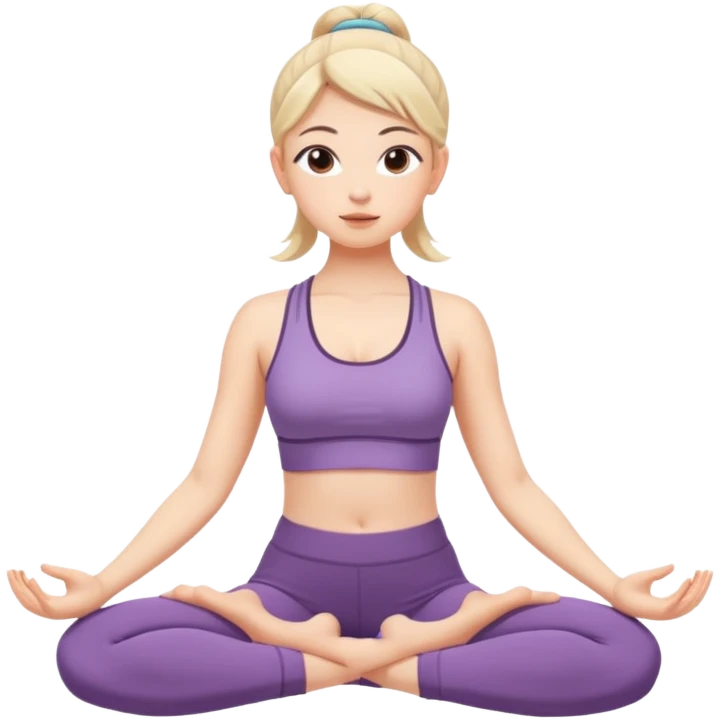 Garudasana by a girl 2D cartoon style emoji