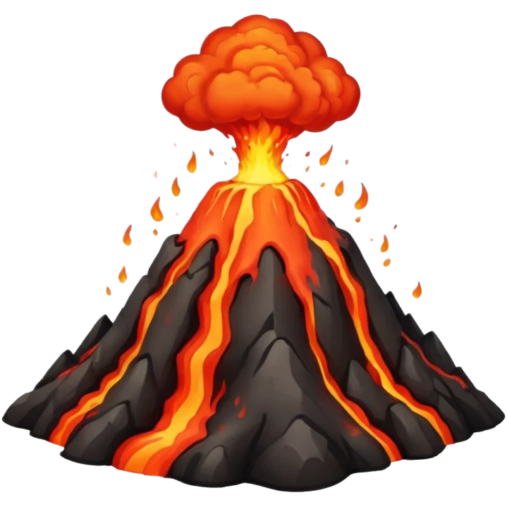 Volcano, neutral emoji
