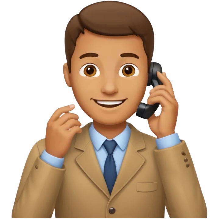un hombre llamando por telefono emoji
