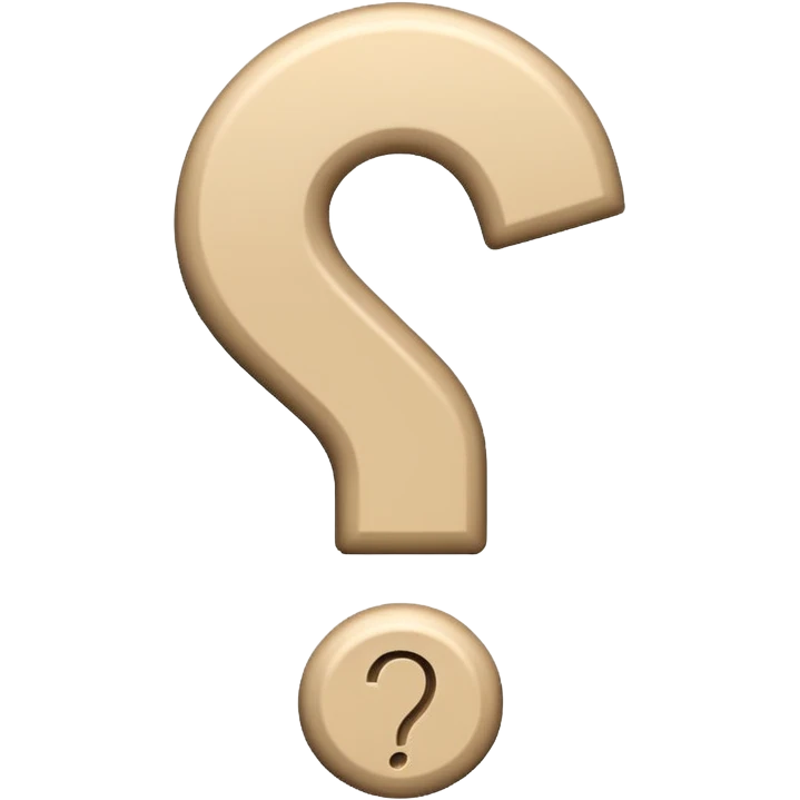 beige "?" emoji