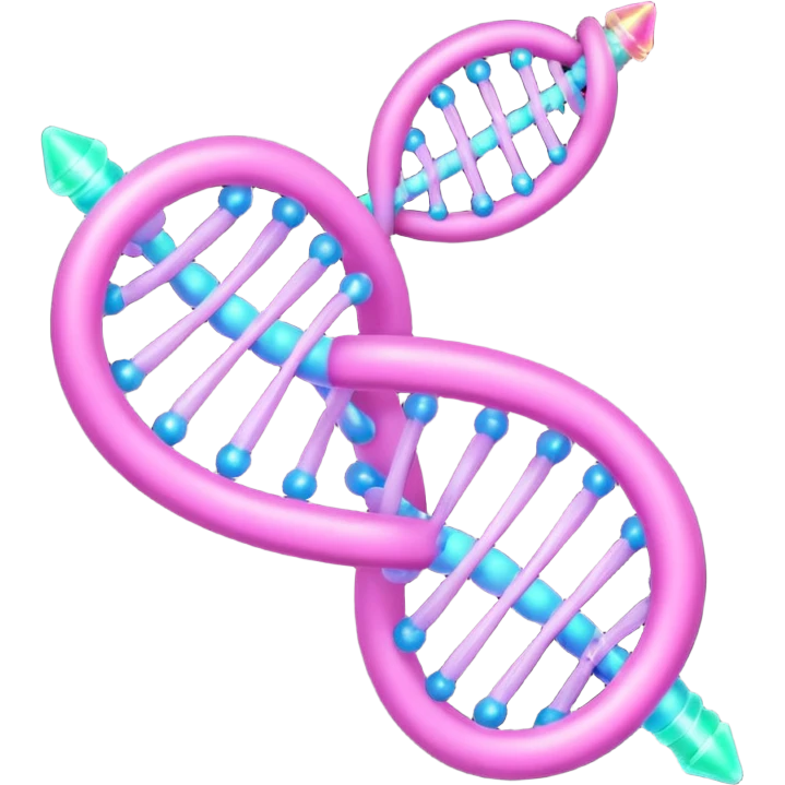 pink dna molecule emoji