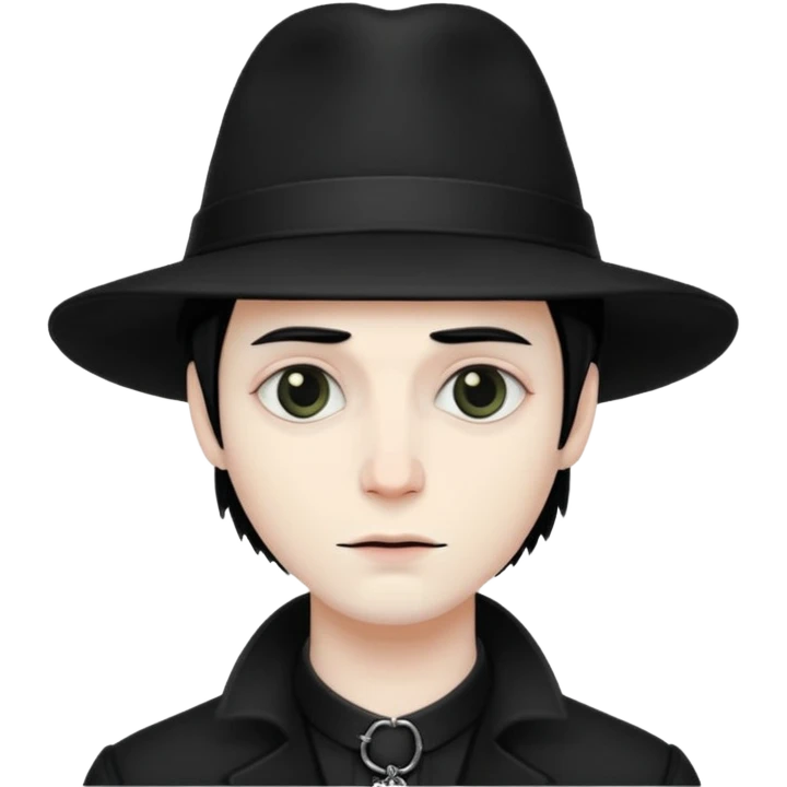 man goth in hat emoji