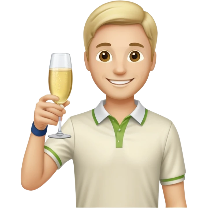 Man Champagne Tennis  emoji