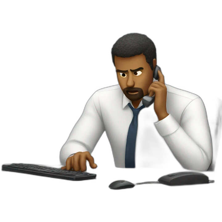 Sad Business analyst making a conf call emoji