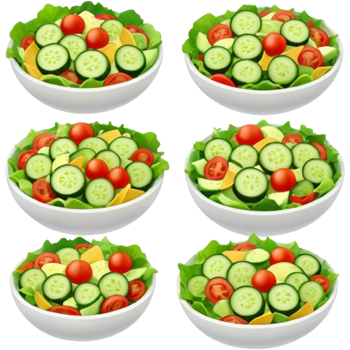 different salad different colors  emoji